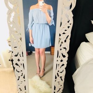 Blue and White OTS Dress